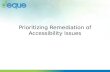 Prioritizing Remediation of Accessibility Issues