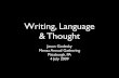 Writing, Language & Thought