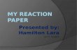 My reaction paper.. hamilton
