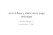 Levin library databases page redesign
