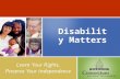 Disability matters presentation 2011 (slideshare)
