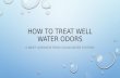 Removing Odors from Well Water