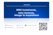 MRO Industry Investments,Joint Ventures,Merger and Acquisitions Analysis
