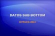 DATOS SUB BOTTOM HYPACK 2013. Colección Sub-Bottom en SURVEY Colección y procesamiento Sub-bottom es una característica estándar de HYPACK ®. Registros.