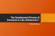 The development process of premature & late adolescence