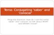 Pregunta Esencial: How do I use the verbs saber and conocer to talk about WHAT and WHOM I know? Tema: Conjugating saber and conocer.