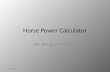Horse power calculator