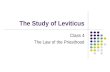 Class 04   The Law of the priesthood