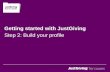 2) Build your profile on JustGiving