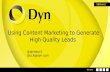 NEDMA14: Using Content Marketing to Generate High-Quality Leads - Jane Buck