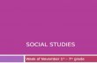 7th Grade Social Studies Week of Nov 1