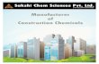 Construction Chemicals - Product List Sakshi Chem Sciences Pvt Ltd