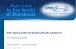 ETSI ISG Industry Specification Group presentation
