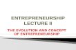 Entrepreneurship lecture ii