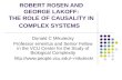 ROBERT ROSEN AND GEORGE LAKOFF: THE ROLE OF CAUSALITY IN COMPLEX SYSTEMS