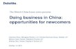 China Newcomer Opportunities