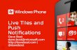 Live Tiles and Notifications in Windows Phone