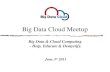 Big Data Cloud June 3rd Meetup - Presentation by Mark Davis