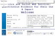 Welcome: Metrics and Social Web Services: Quantitative Evidence for their Use & Impact