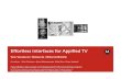 Effortless Interfaces for Appified TV