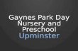 Gaynes Park Day Nursery and Preschool Upminster