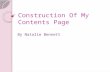 Construction of contents page