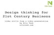 design thinking for 21st Century Business