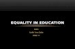 Equality in education  sde1