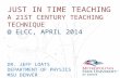 eLCC - Just-in-Time Teaching - April 2014