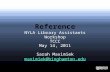 Reference: NYLA Library Assistants Training