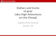 Dollars and Cents of Gear (High Adventure on the Cheap)