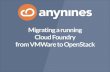 CloudCamp.  Julian Fischer   Anynines - migrating a cloud foundry from vm ware to open-stack
