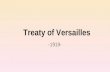 Treaty of versailles
