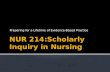 NUR 214 Scholarly inquiry in nursing