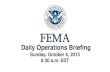 FEMA Daily Ops Briefing for Oct 6, 2013