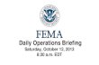 FEMA Daily Ops Brief for Oct 12, 2013