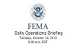 FEMA Daily Ops Briefing for Oct 22, 2013
