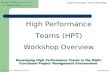Hpt Workshop Overview   19 Jan09