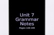 Unit 7 grammar notes