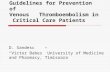 Prevention Of Venous Thromboembolism  Final