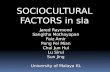 Sociocultural Factors In Sla