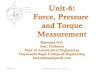 Force, Pressure and Torque measurements
