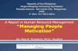 Managing people motivation