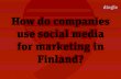 Infographic: how do companies use social media for marketing in Finland?