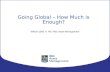 Bill Hill - Going Global – How Much is Enough