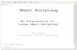 Intro to Linux Shell Scripting