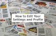 How to edit your settings and profile on My Coupins