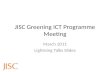 Greening ict programme meeting slides