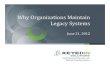 Why organizations maintain legacy systems