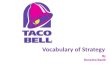 Taco bell - Vocabulary of strategy